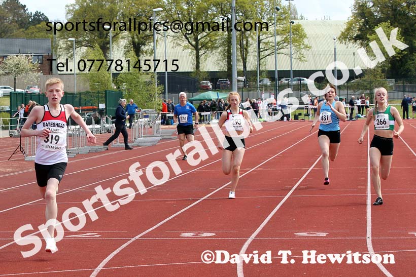 200 metres, 2021 NECAA Middlesbrough Open Meting, Sunday, May 9th. Photo: David T. Hewitson/Sports for All Pics
